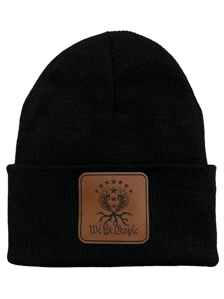 We The People Leather Patch Hat - Hutch Leather Works, Leather