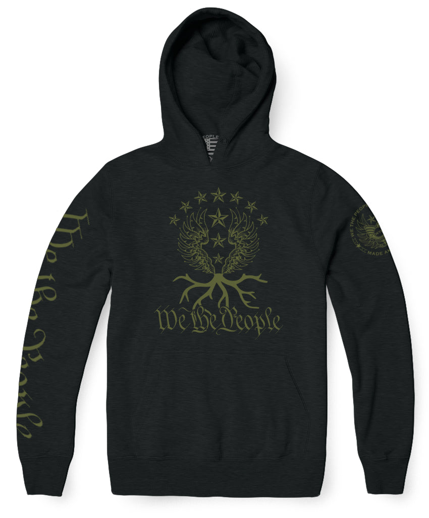 We the People Liberty Tree Hoodie | Black & OD - We the People Apparel