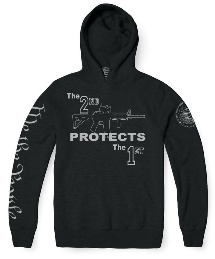 The 2nd Protects The 1st Hoodie | Black - We the People Apparel